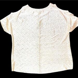 New rose gold metallic Worthington short sleeve blouse 1X